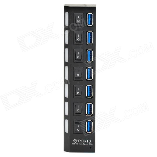 16% OFF High Speed 5Gbps USB 3.0 7-Ports Hub w/ Individual Switches